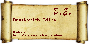 Draskovich Edina névjegykártya