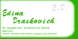edina draskovich business card